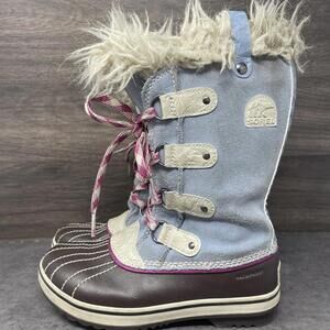 Sorel Boots Kids Size 3 Joan Of Arctic Blue Snow Waterproof Winter